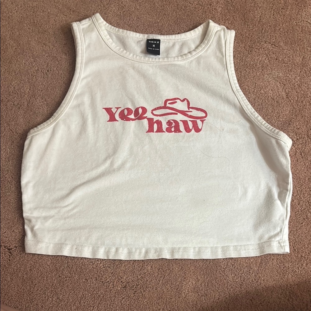 Cream Yee Haw Crop Top